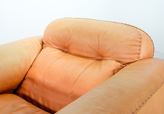 Image 1 of Straordinaria sedia da salotto De Sede DS101 in pelle cognac DS17. Svizzera, anni '70