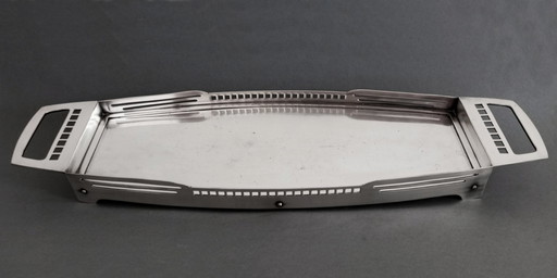 Hans Ofner/Josef Hoffmann geometric/constructivist/secessionist tray for Argentor Vienna 1905