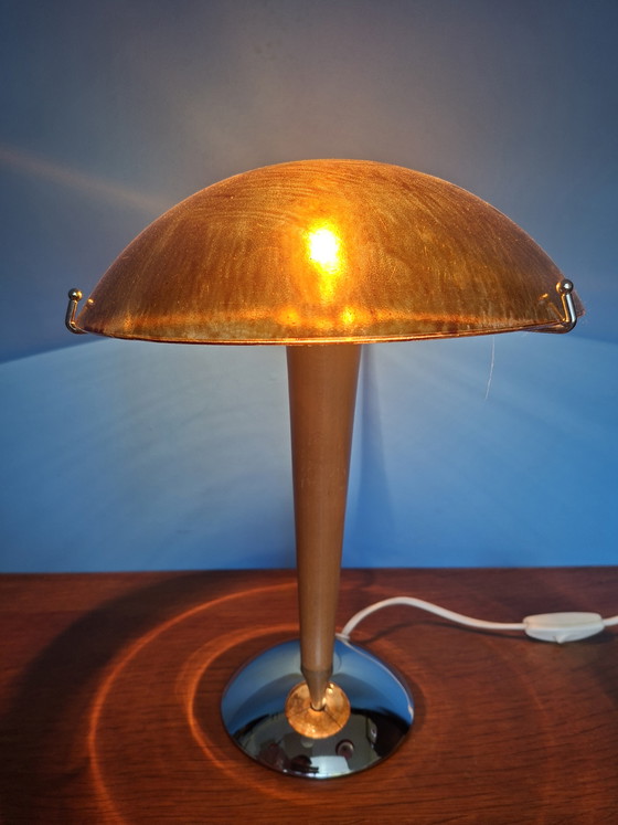 Image 1 of Jolie lampe champignon vintage en verre