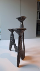 Vintage brutalist chandler in cast iron mid-century