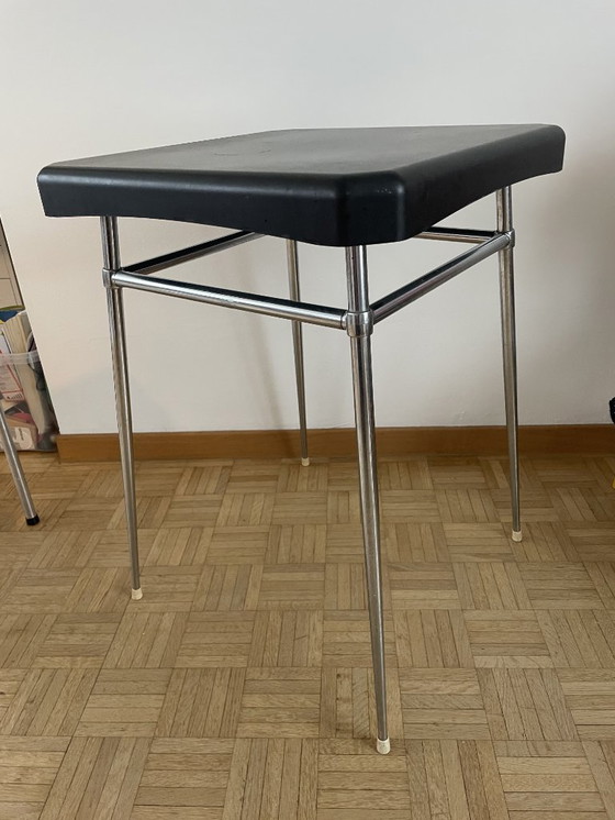 Image 1 of Table de cuisine vintage Vynco Luxe en bakélite noire et chrome, style années 50
