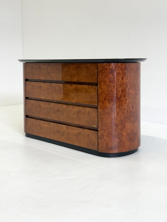 Vintage Ladekast Van Voltan Van Gelakt Wortelhout Met Bar – Ladekasten, Wood (photo 5 of 10)