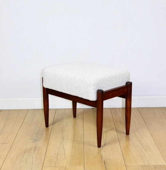 Image 1 of Sgabello Edmund Homa, seduta in bouclé bianco avorio crema - 2 pezzi disponibili