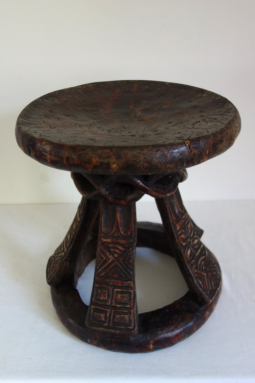 Tabouret tribal aficain vintage