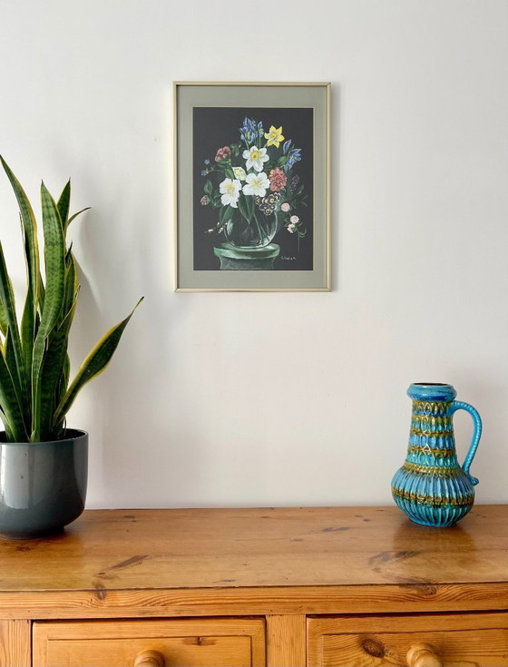 Image 1 of Nature morte vintage de fleurs