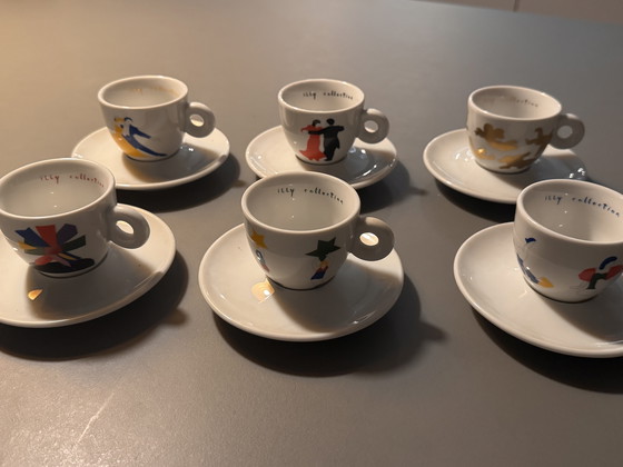 Image 1 of 6 Tazas y platillos de espresso de la colección Illy 1999