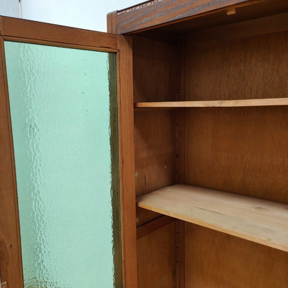 Image 1 of Bibliothèque murale vintage antique, armoire en porcelaine, vitrine.