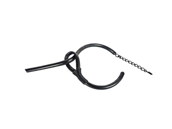 Image 1 of Anne Marie Beretta - collana - metallo laminato patinato - minimalista - firmata - postmoderna - Parigi - anni '80