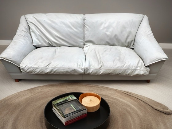 Image 1 of Set di due divani in pelle bovina di Tito Agnoli per Serenade