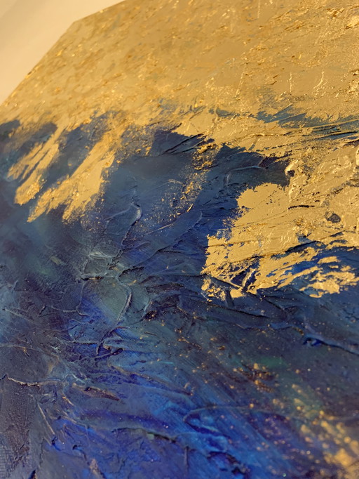 Acrylic painting "Golden Tides"