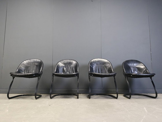 Image 1 of Gastone Rinaldi Esszimmerstühle „Pascale“, 1970er Jahre – 4er-Set