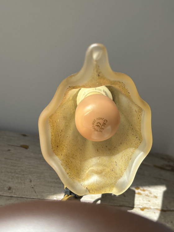 Lampada da tavolo vintage italiana Art Nouveau con vetro a forma di fiore – Vintage Italy, Lampade da tavolo (photo 5 of 10)