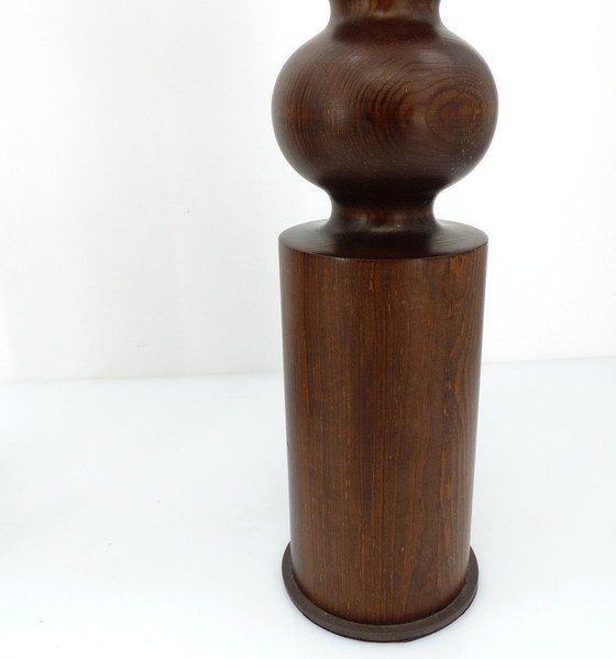 Image 1 of Paire de Lampes de Table Scandinaves en Pin par Uno Kristiansson pour Luxus, Suède, Circa 1965