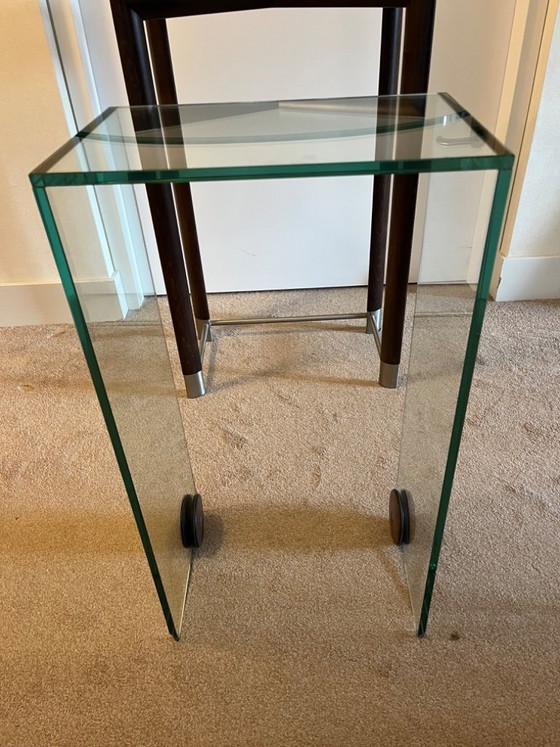 Image 1 of 1991 Fontana Arte , Design Daniella Puppa, set van 3 glazen tafels