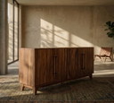 Luxe Japandi dressoir | Massief rain tree wood | 198 cm |