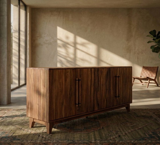Image 1 of Luxe Japandi dressoir | Massief rain tree wood | 198 cm |