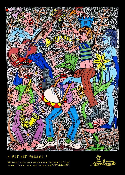 A Pet Hit Parade ! Robert Combas - 1986 Poster 50 × 70 Cm – Paper