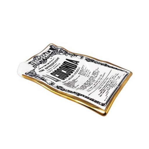 1960s Catchall/Vide-Poche in Porcelain "La Gioconda" by Piero Fornasetti. Made in Italy