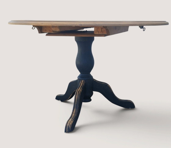 Extendable Round Table with Central Pedestal Base – Country Chic Style - Interior's Creation – Interior’s (photo 5 of 15)