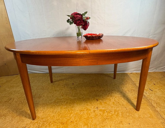 Mid-Century Modern Teak Extending Dining Table, 1960 Danish-Inspired Design • Scandinavian Influence •, Wood (photo 2 of 10)