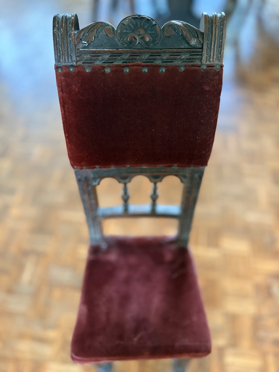 Image 1 of Antiker Hochstuhl – Viktorianischer/Renaissance-Stil