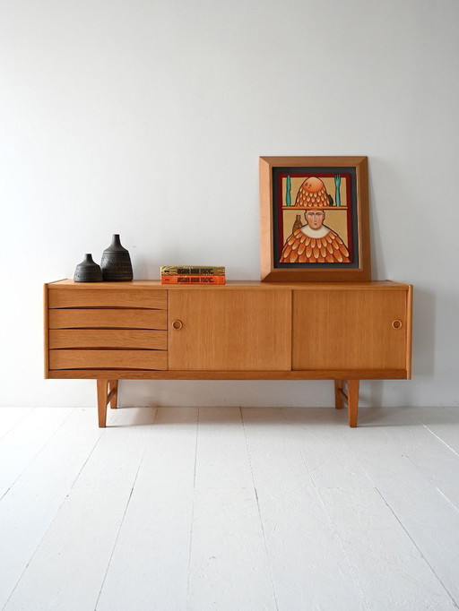 Swedish “Ulvo” Oak Sideboard by Erik Wørts for IKEA, 1960s