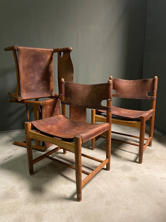 Image 1 of 4 BØRGE MOGENSEN 'SPANISH' DINING CHAIRS FOR FREDERICIA, 1960