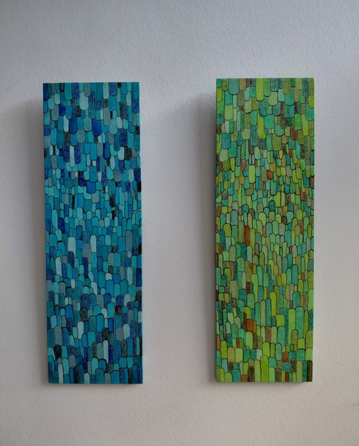 "BLUE DEL FIUME E BLUES DELLA FORESTA" – kunst, Wood
