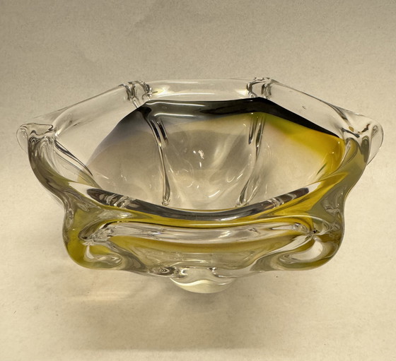 Image 1 of Signed studio glass bowl - Max Verboeket for Kristalunie Maastricht