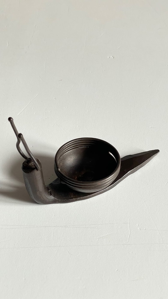 Image 1 of Vintage Brutalist Snail Candlestick