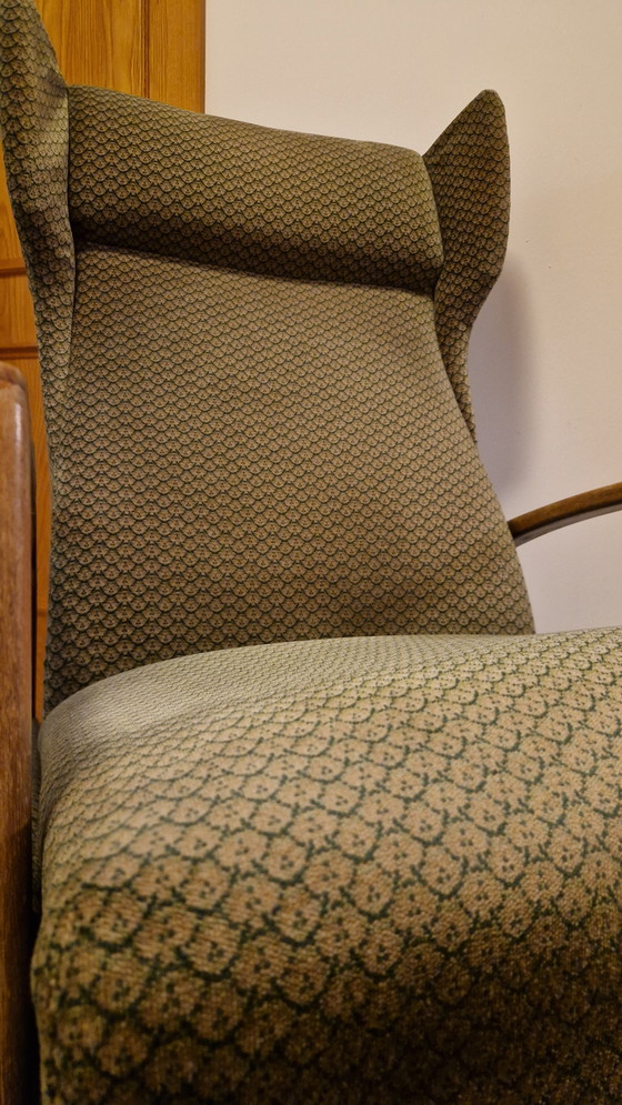 Image 1 of Poltrona lounge in stile vintage moderno di metà secolo con schienale alto