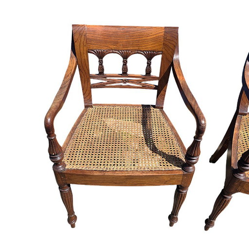 Poltrone coloniali antiche delle Indie Orientali Olandesi, circa 1900 – eetkamerstoelen, Wood (photo 2 of 9)