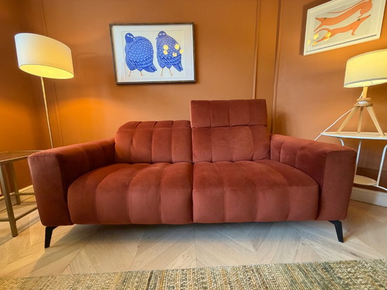 Natuzzi Editions Italiaanse fluwelen bank – 2 zitsbanken, Velvet (photo 5 of 5)