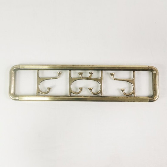 Perchero de pared Art Déco de latón, Austria, década de 1940. – Brass (photo 7 of 13)