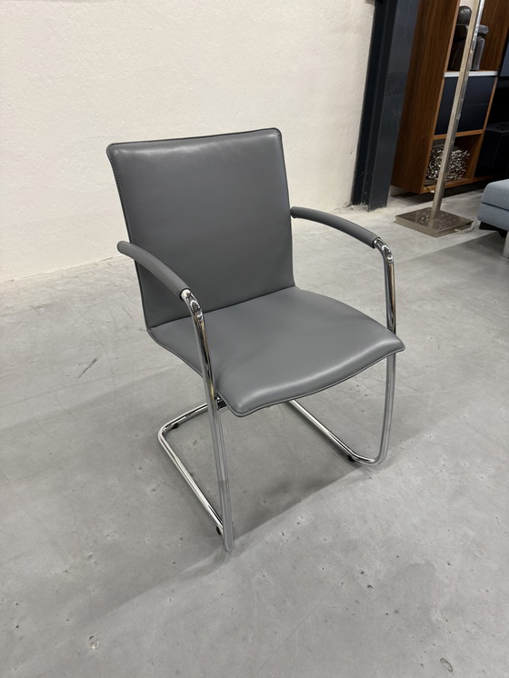 Image 1 of Leolux Freyr dining chair Gray leather