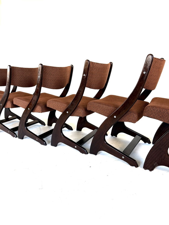 Image 1 of Set van 6 gerestaureerde Deense eetkamerstoelen ‘60