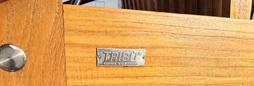 Tribu Teak Lounger With Wheels And Infinitely Adjustable Backrest