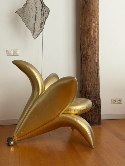 Edra Getsuen, goldfarbenes Leder. Jubiläumsdesign.