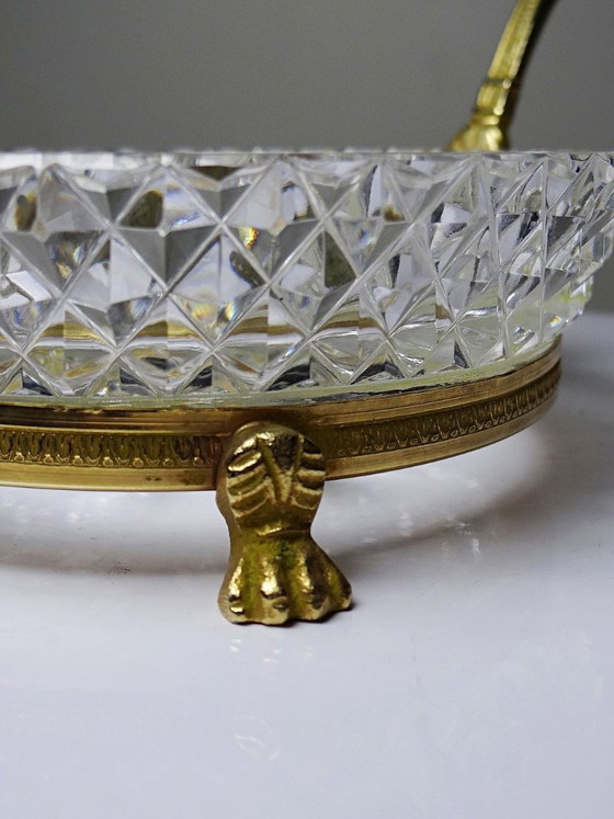 Image 1 of Sèvres crystal trinket tray, designed by L. Seiler, with an antique gilt mount
