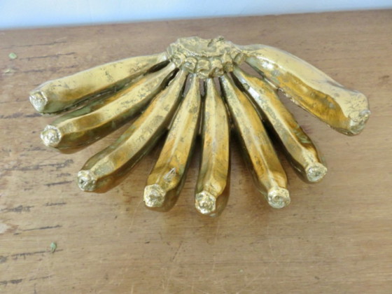 Banana sculpture in gilded resin, vide poche, 80s - 90s, Decorative Objects, Gold (photo 10 of 11)
