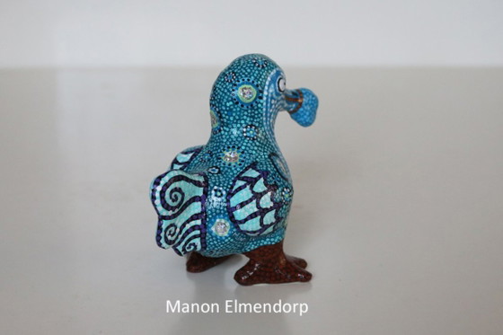 100% Sculture Dodo Fatte a Mano / Arte di Uccelli Nuove, Altro, Blu, Modern (foto 2 di 6)