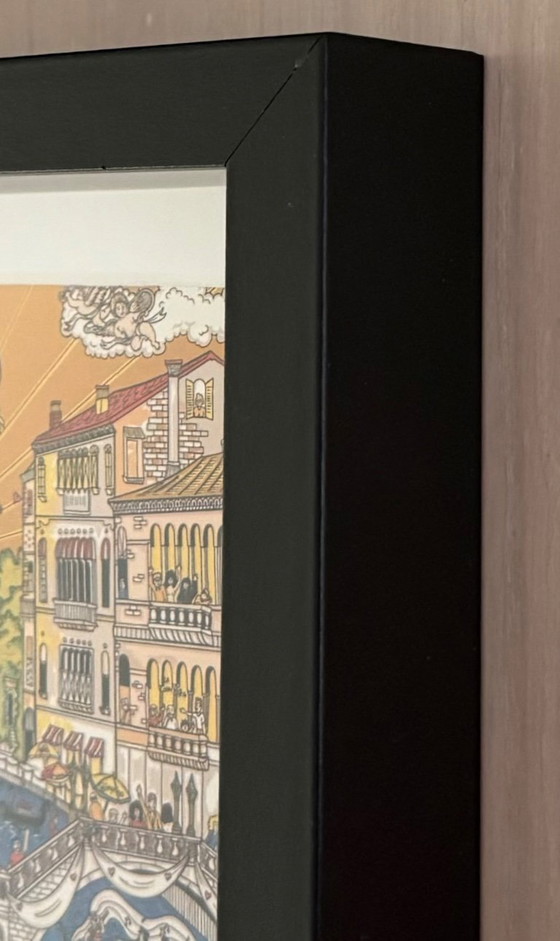 Image 1 of Charles Fazzino: "Angeli su Venezia". Serigrafia 3D in edizione limitata. Pubblicata in esclusiva da Museum Editions L