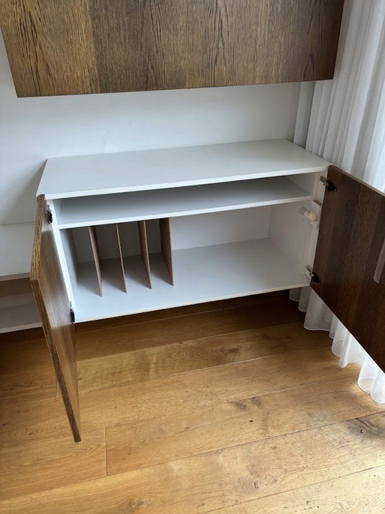 Vintage Floating Wall Unit by Van Banz Bord, 1970s – Wall cabinet, Glass, Wood (photo 6 of 7)