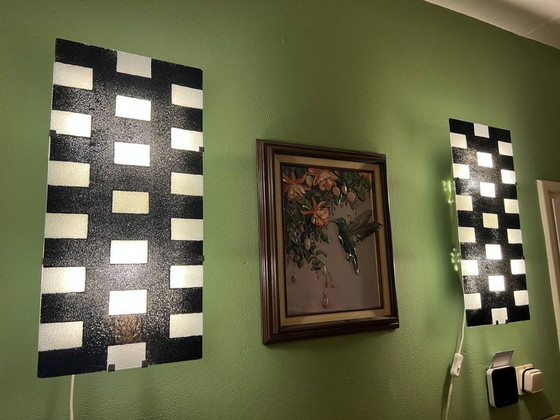 Image 1 of Vintage Set IKEA Gyllen lampen 2 sets glazen (+1losse glas)