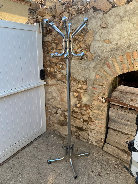 Image 1 of Appendiabiti vintage 1970 in metallo cromato