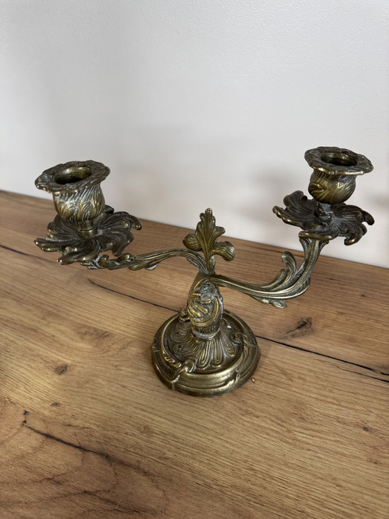 Image 1 of Set of 2 bronze candlesticks