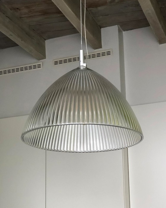 Image 1 of • Lucitalia Milano – 'Stresa-G' Large Glass Pendant Lamp – Shigeaki Asahara – 1980s