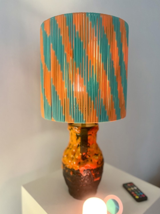 Image 1 of Wireless vase lamp from West German Pottery – Fat Lava Jug | Pop Weave Collection