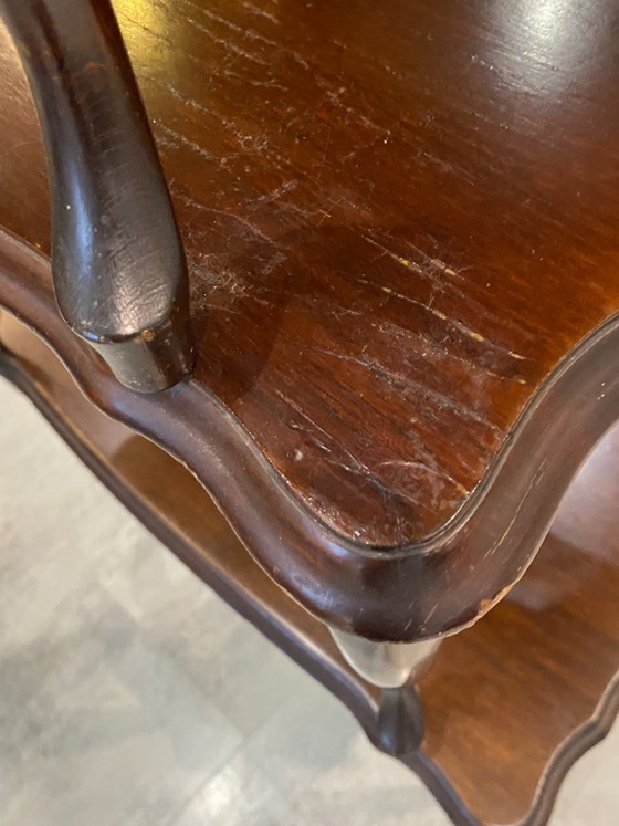 Image 1 of Ensemble de 3 tables basses gigognes rustiques style Louis XV 1950