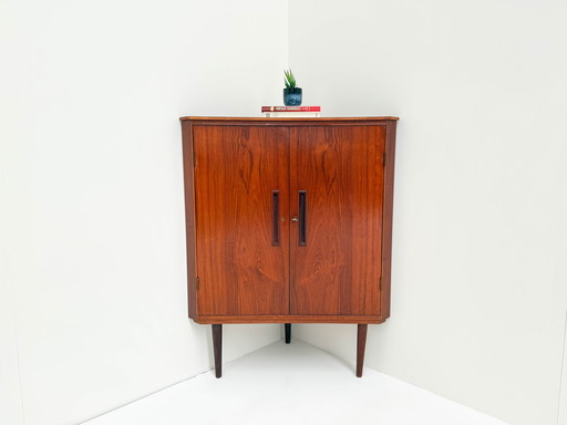 Meuble d'angle en teck moderne Mid Century